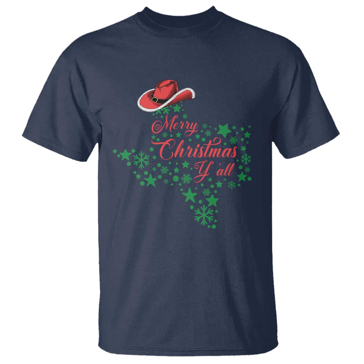 merry-christmas-yall-texas-cowboy-santa-hat-t-shirt