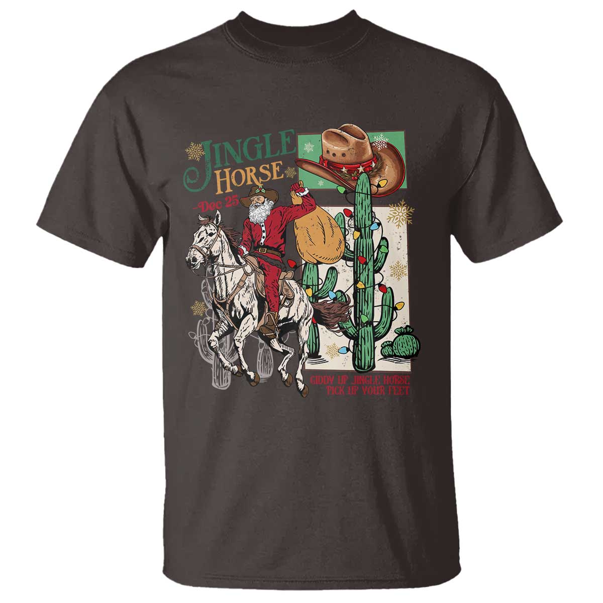 western-christmas-t-shirt-jingle-horse-pick-up-your-feet-cowboy-santa-rider