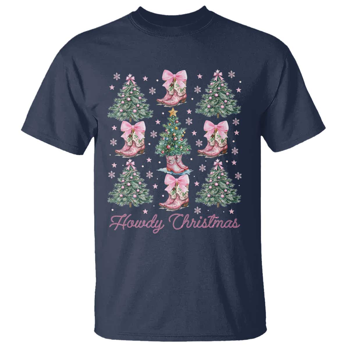 howdy-christmas-t-shirt-coquette-christmas-tree-cowgirl