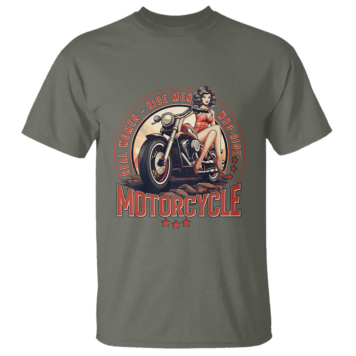 real-women-ride-men-who-ride-motorcycles-retro-rider-lady-t-shirt
