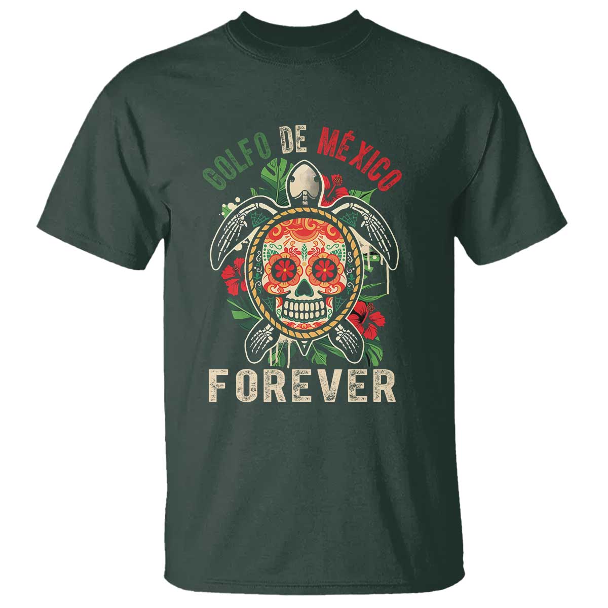 golfo-de-mexico-forever-t-shirt-sea-turtle-mexican-sugar-skull