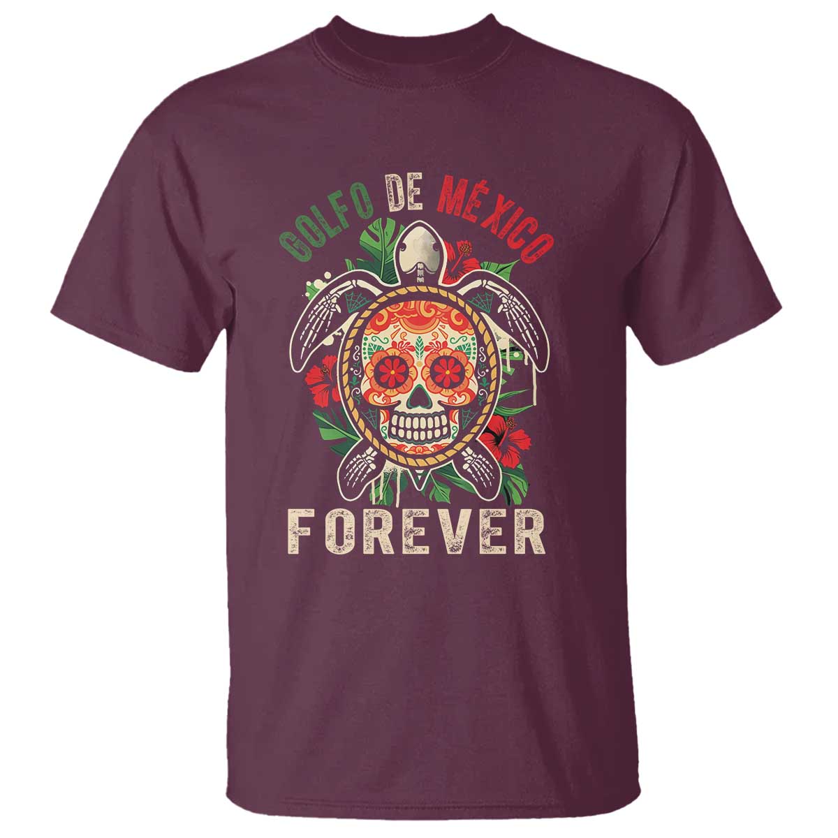 golfo-de-mexico-forever-t-shirt-sea-turtle-mexican-sugar-skull