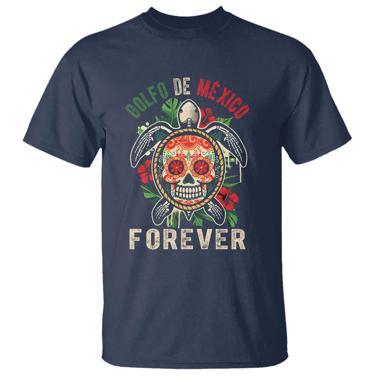 golfo-de-mexico-forever-t-shirt-sea-turtle-mexican-sugar-skull