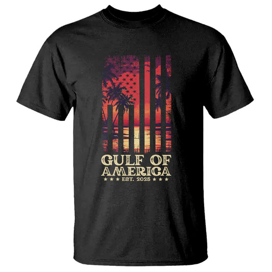 gulf-of-america-est-2025-t-shirt-sunset-american-flag-gulf-mexico