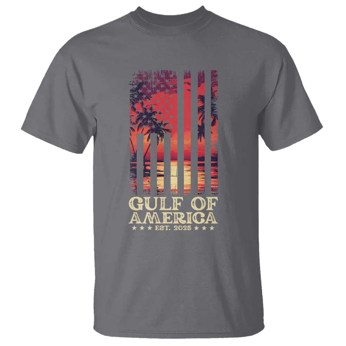 gulf-of-america-est-2025-t-shirt-sunset-american-flag-gulf-mexico