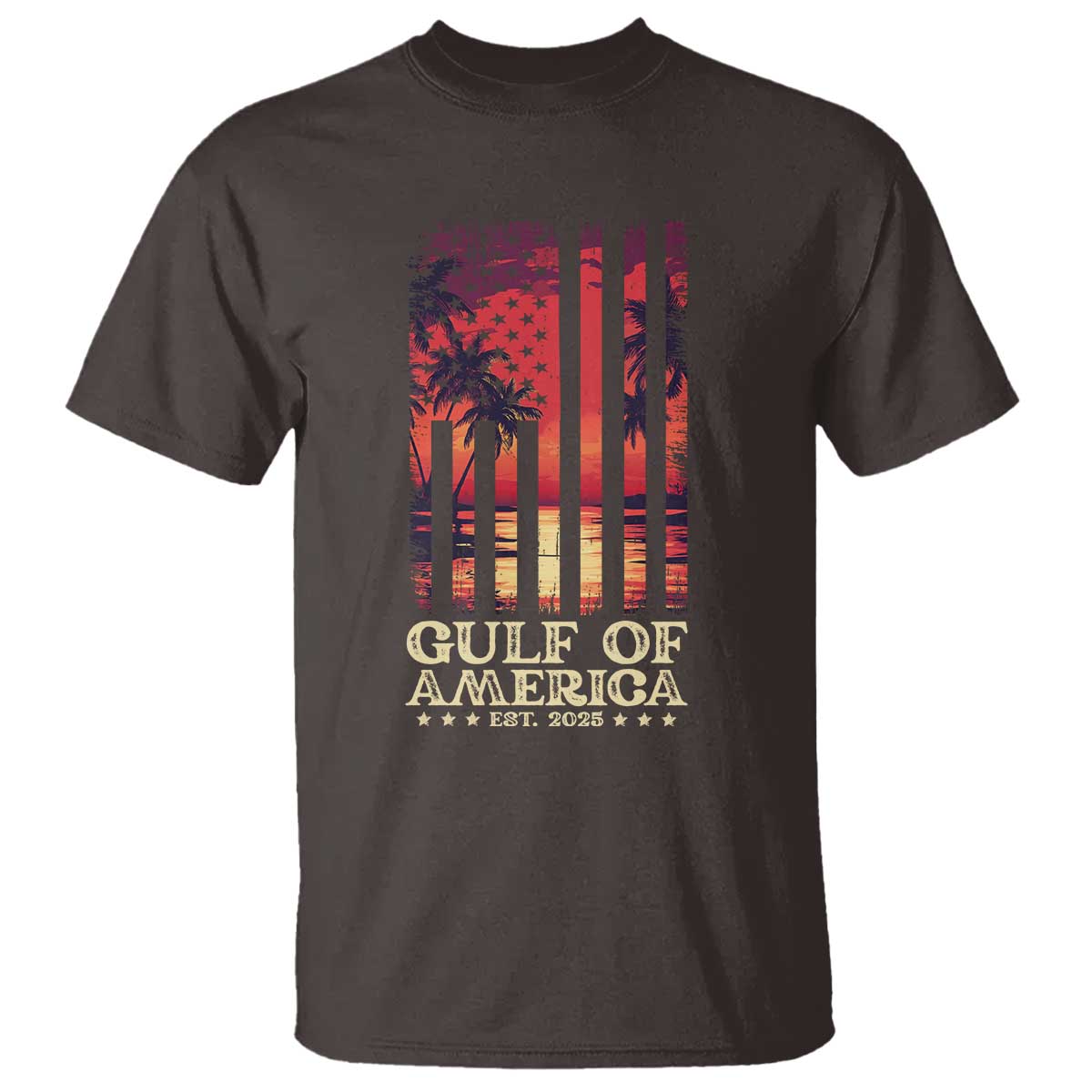 gulf-of-america-est-2025-t-shirt-sunset-american-flag-gulf-mexico