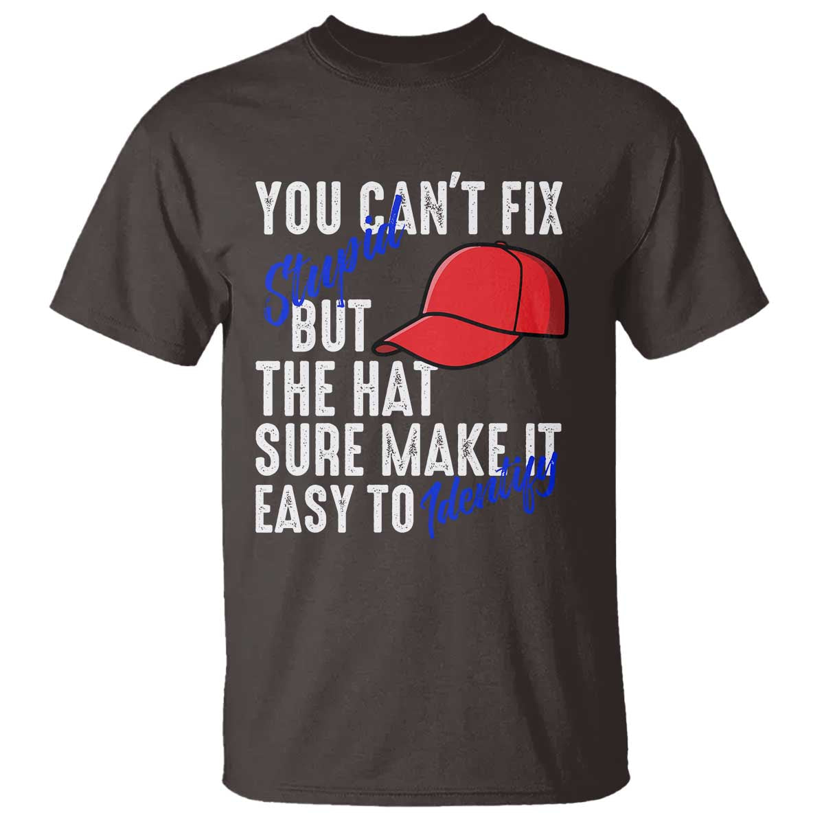 you-cant-fix-stupid-but-the-hats-sure-make-it-easy-identify-t-shirt