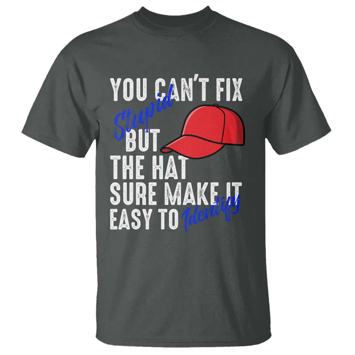 you-cant-fix-stupid-but-the-hats-sure-make-it-easy-identify-t-shirt