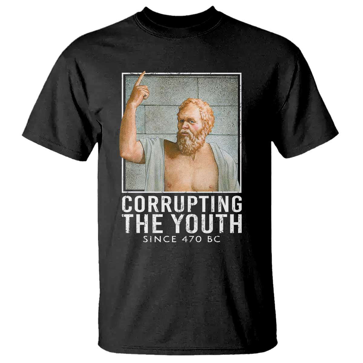 funny-greek-philosophy-socrates-t-shirt-corrupting-the-youth-philosopher