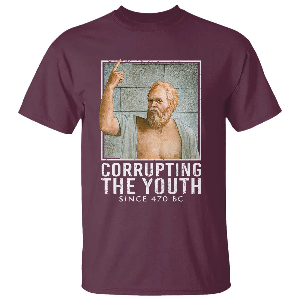 funny-greek-philosophy-socrates-t-shirt-corrupting-the-youth-philosopher