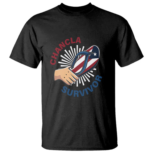 chancla-survivor-funny-spanish-joke-puerto-rico-t-shirt