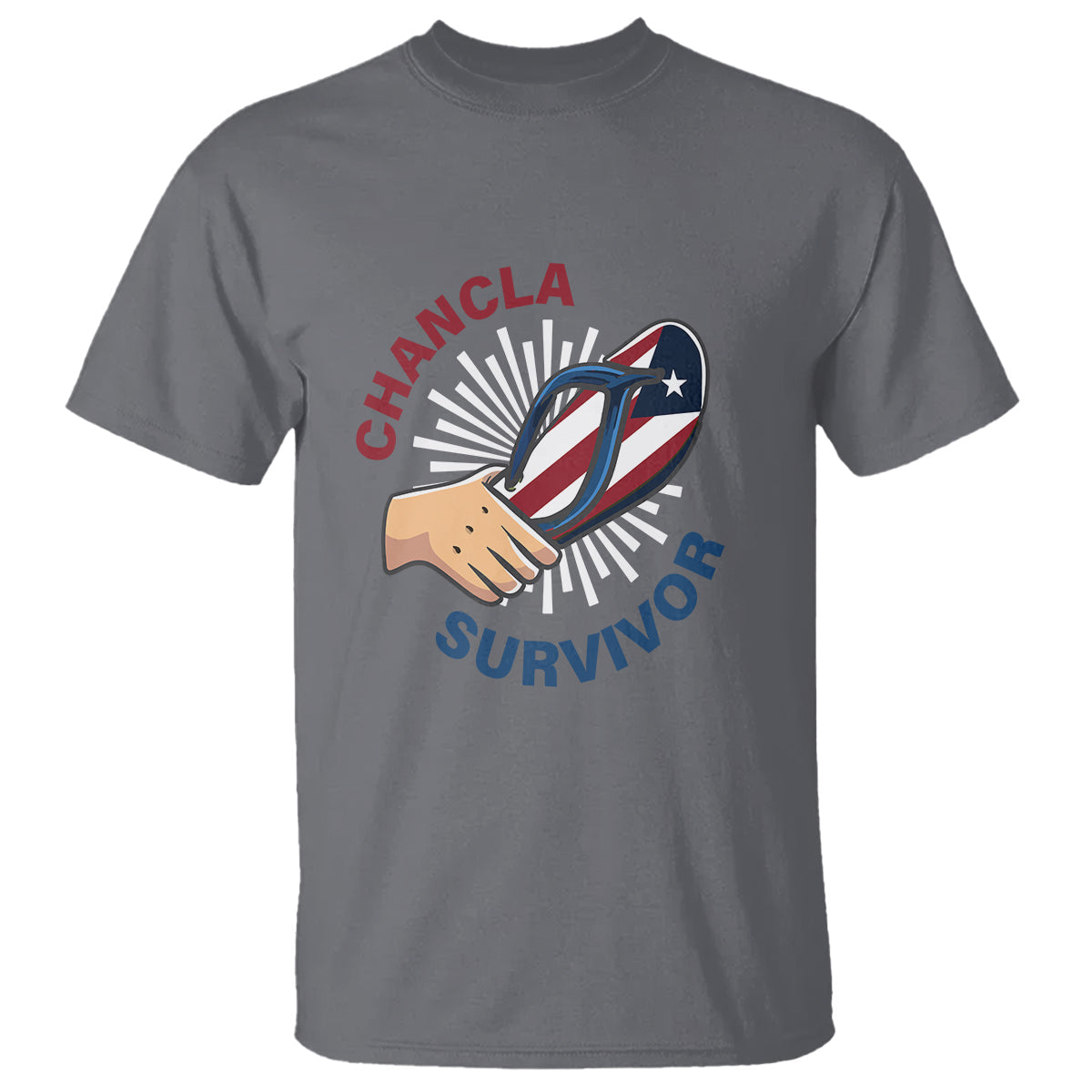 chancla-survivor-funny-spanish-joke-puerto-rico-t-shirt