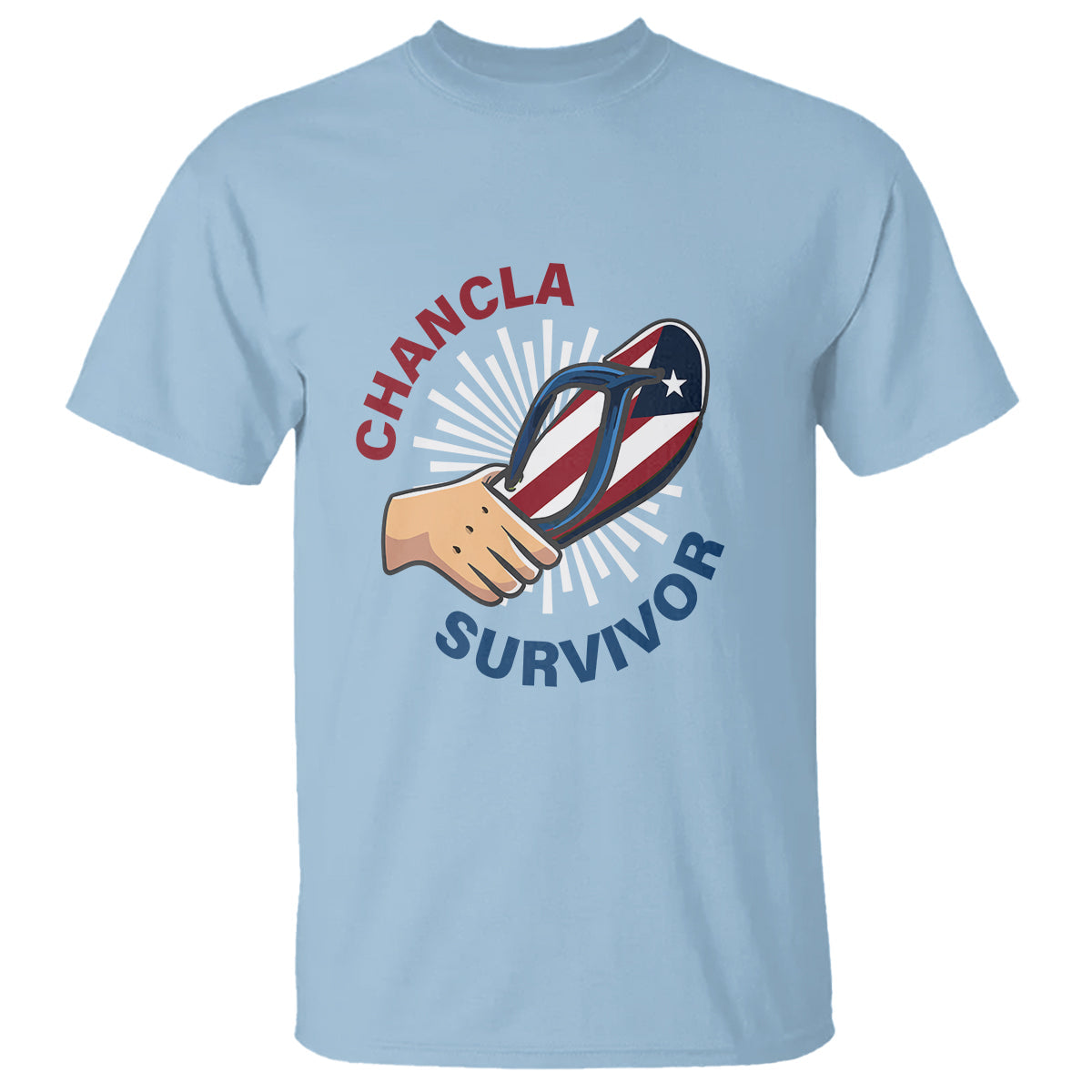 chancla-survivor-funny-spanish-joke-puerto-rico-t-shirt