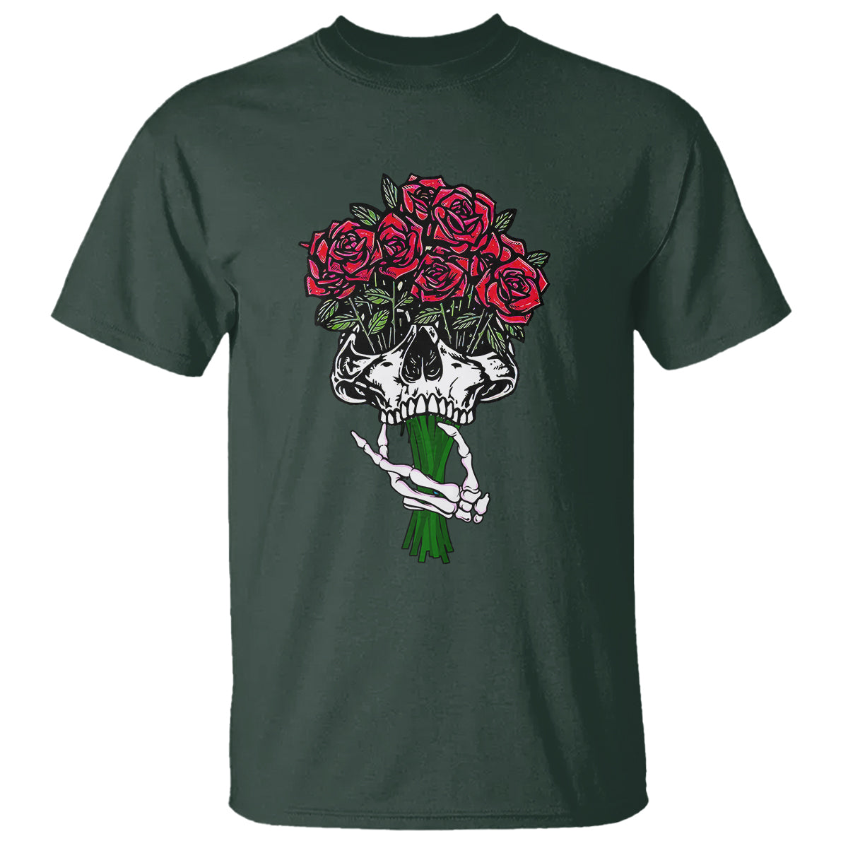 skeleton-hand-red-rose-flowers-skull-t-shirt