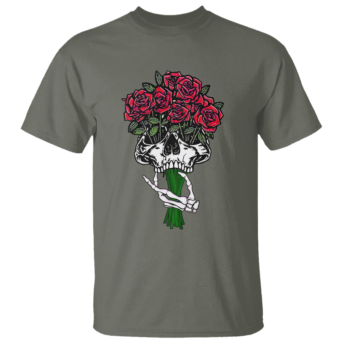 skeleton-hand-red-rose-flowers-skull-t-shirt