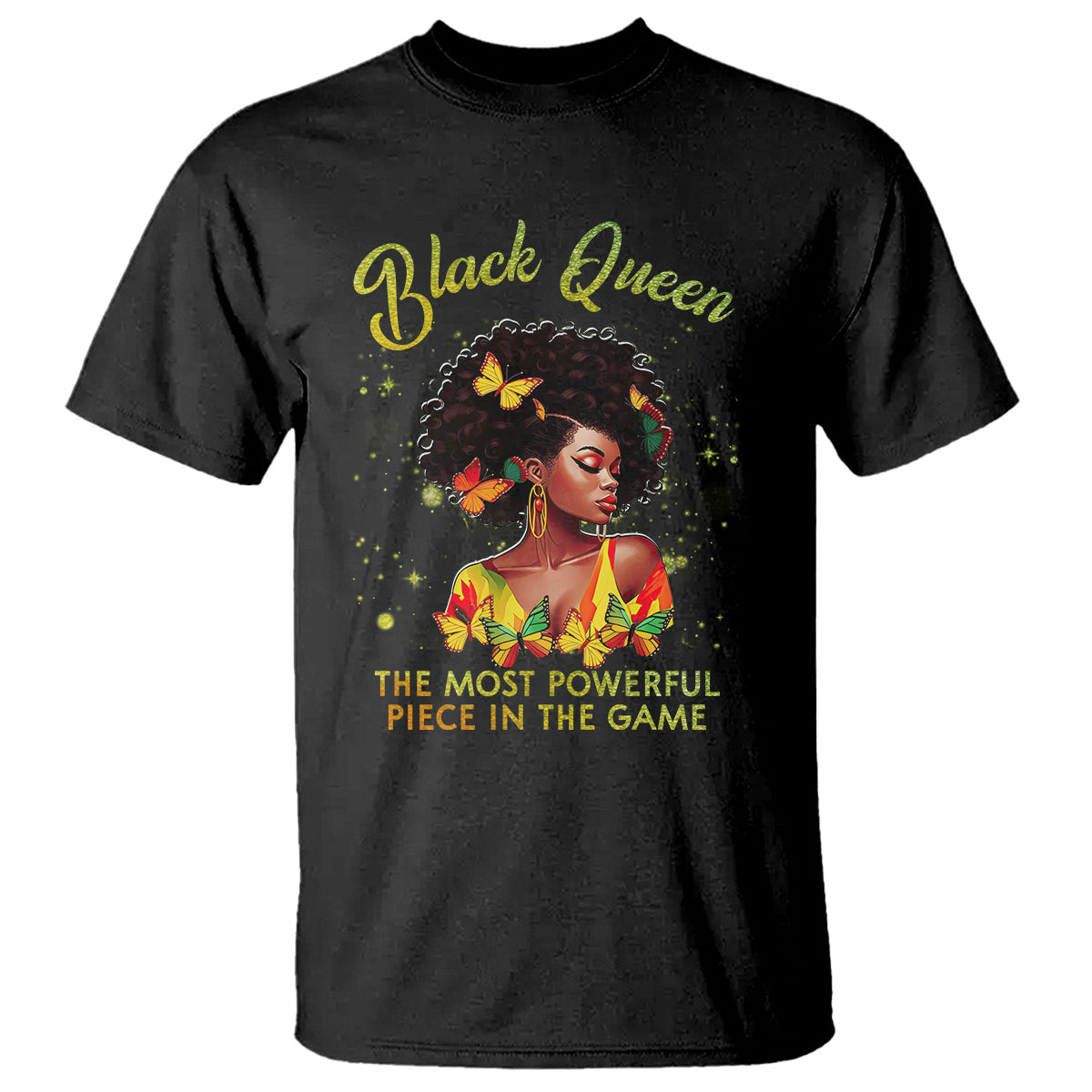 black-queen-the-most-powerful-piece-in-the-game-melanin-girl-butterfly-t-shirt