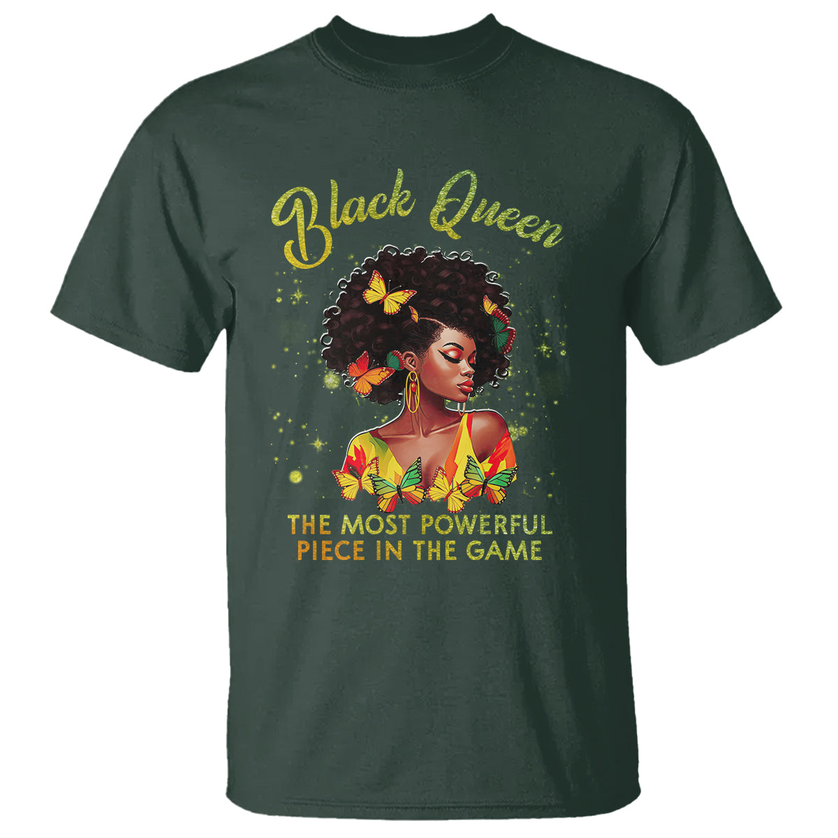 black-queen-the-most-powerful-piece-in-the-game-melanin-girl-butterfly-t-shirt