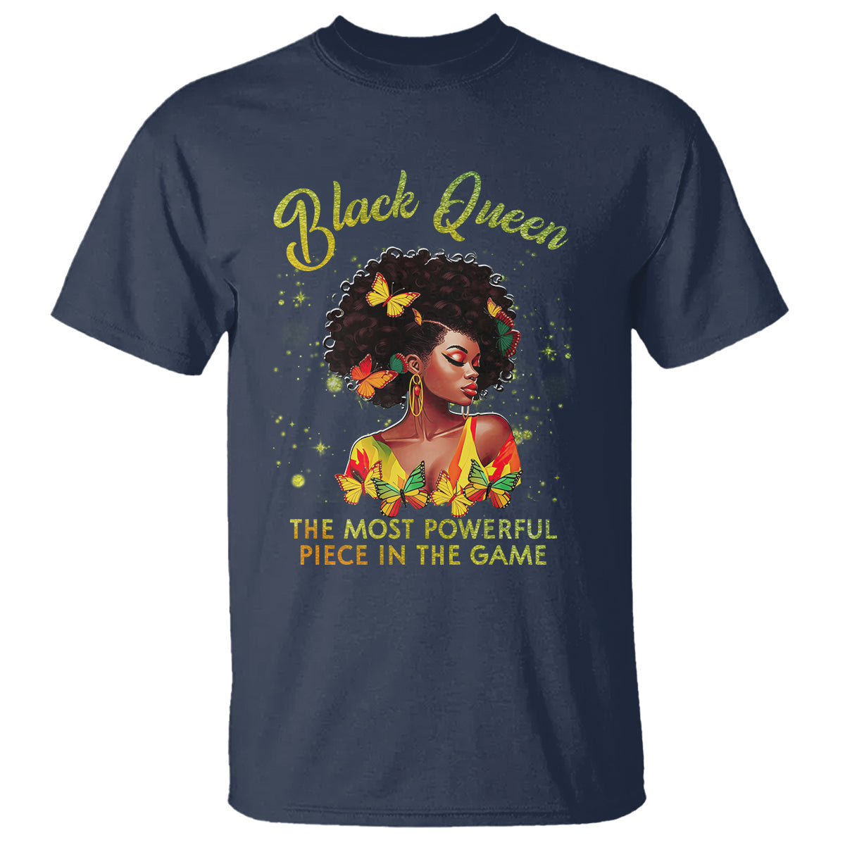 black-queen-the-most-powerful-piece-in-the-game-melanin-girl-butterfly-t-shirt