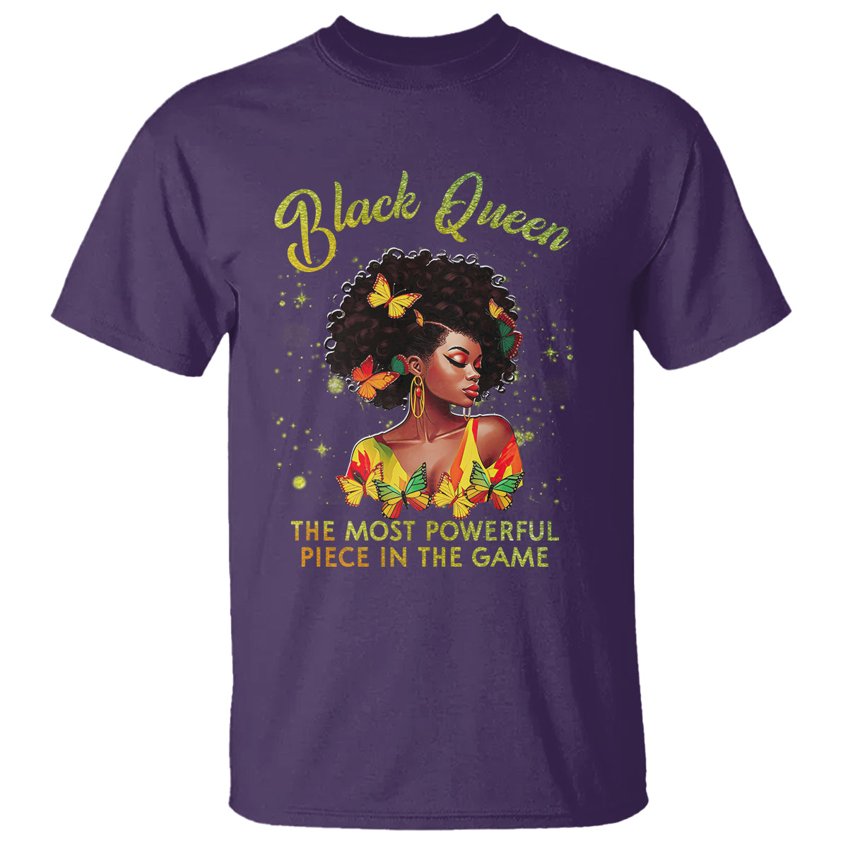black-queen-the-most-powerful-piece-in-the-game-melanin-girl-butterfly-t-shirt