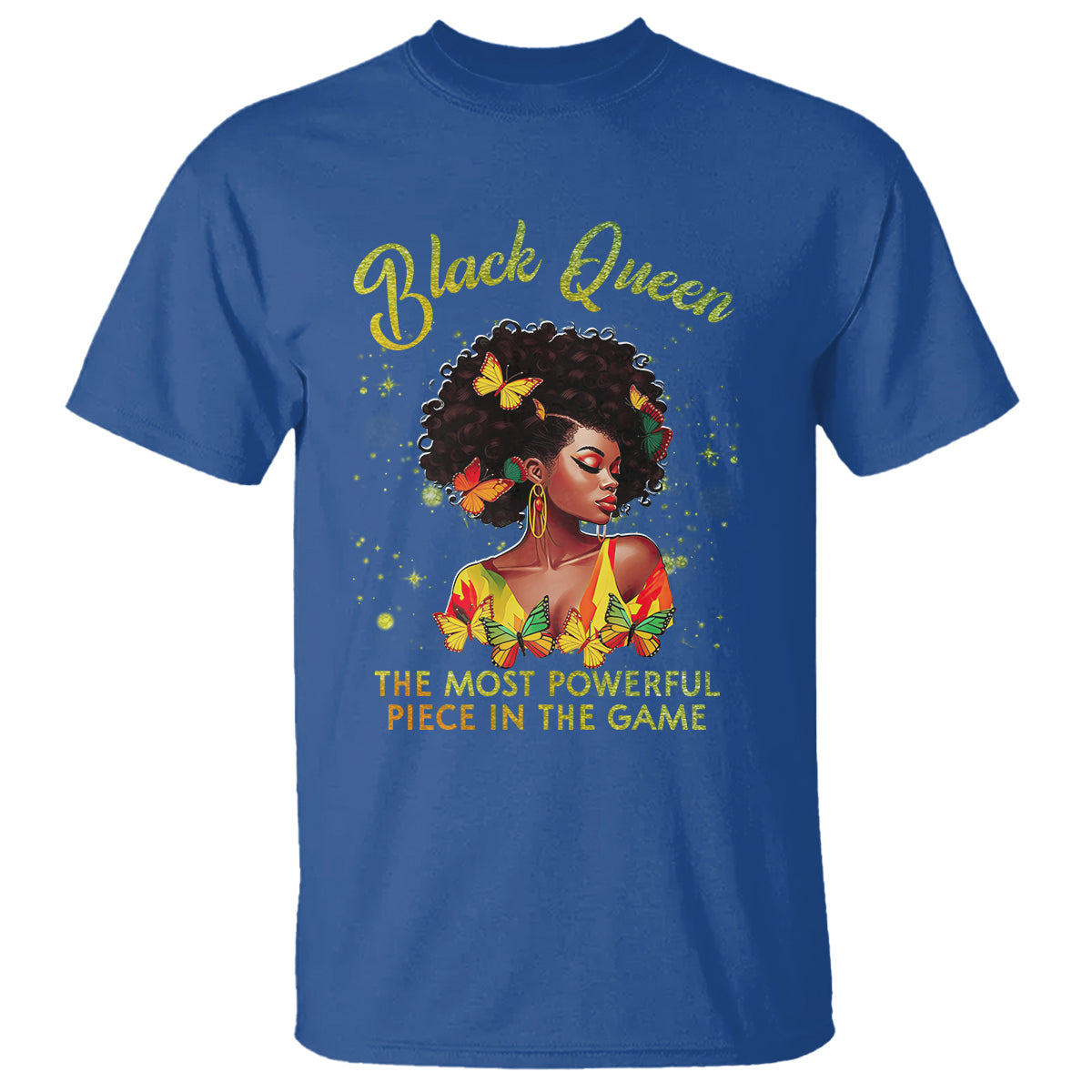 black-queen-the-most-powerful-piece-in-the-game-melanin-girl-butterfly-t-shirt
