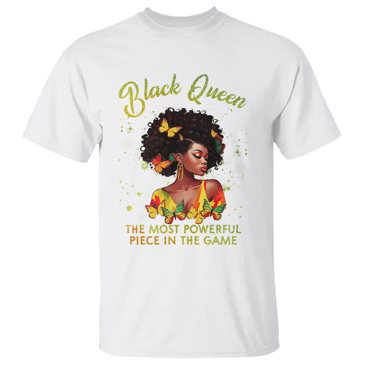 black-queen-the-most-powerful-piece-in-the-game-melanin-girl-butterfly-t-shirt
