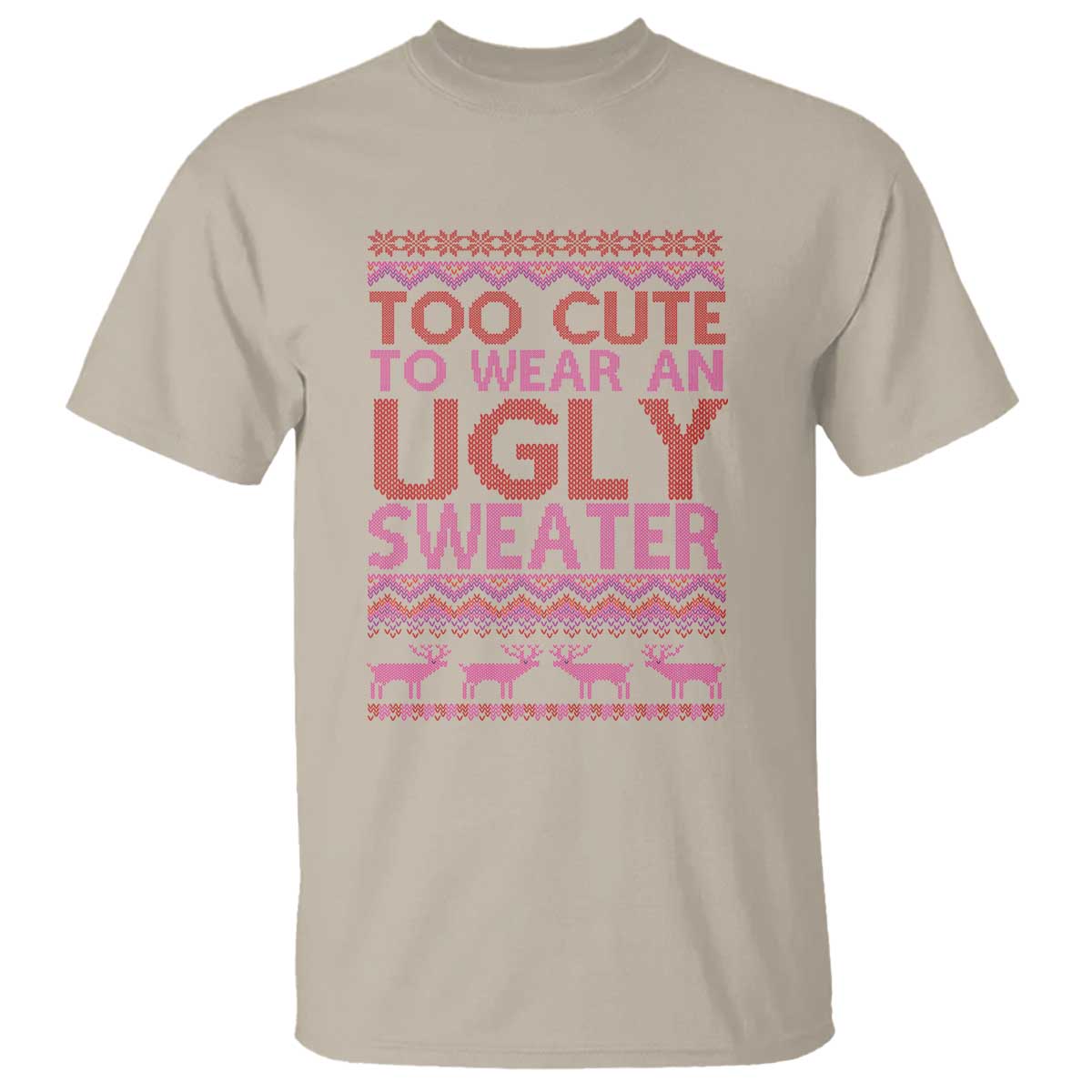 funny-christmas-t-shirt-too-cute-to-wear-an-ugly-sweater