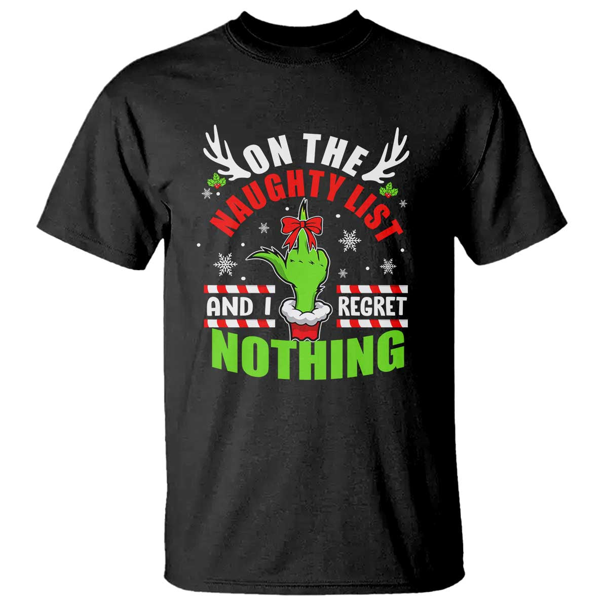 funny-christmas-t-shirt-on-the-list-of-naughty-and-i-regret-nothing