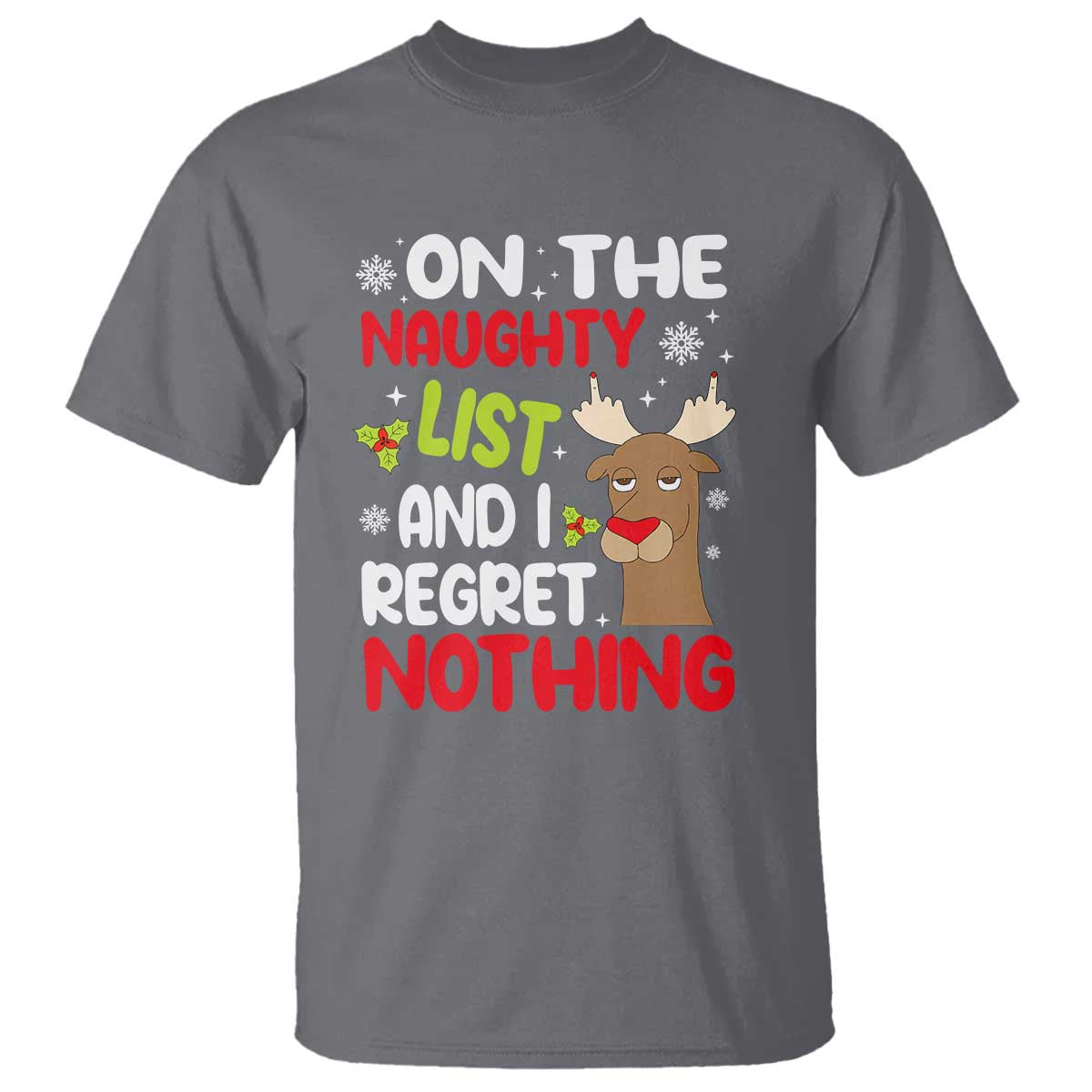 funny-christmas-t-shirt-on-the-list-of-naughty-and-i-regret-nothing-reindeer