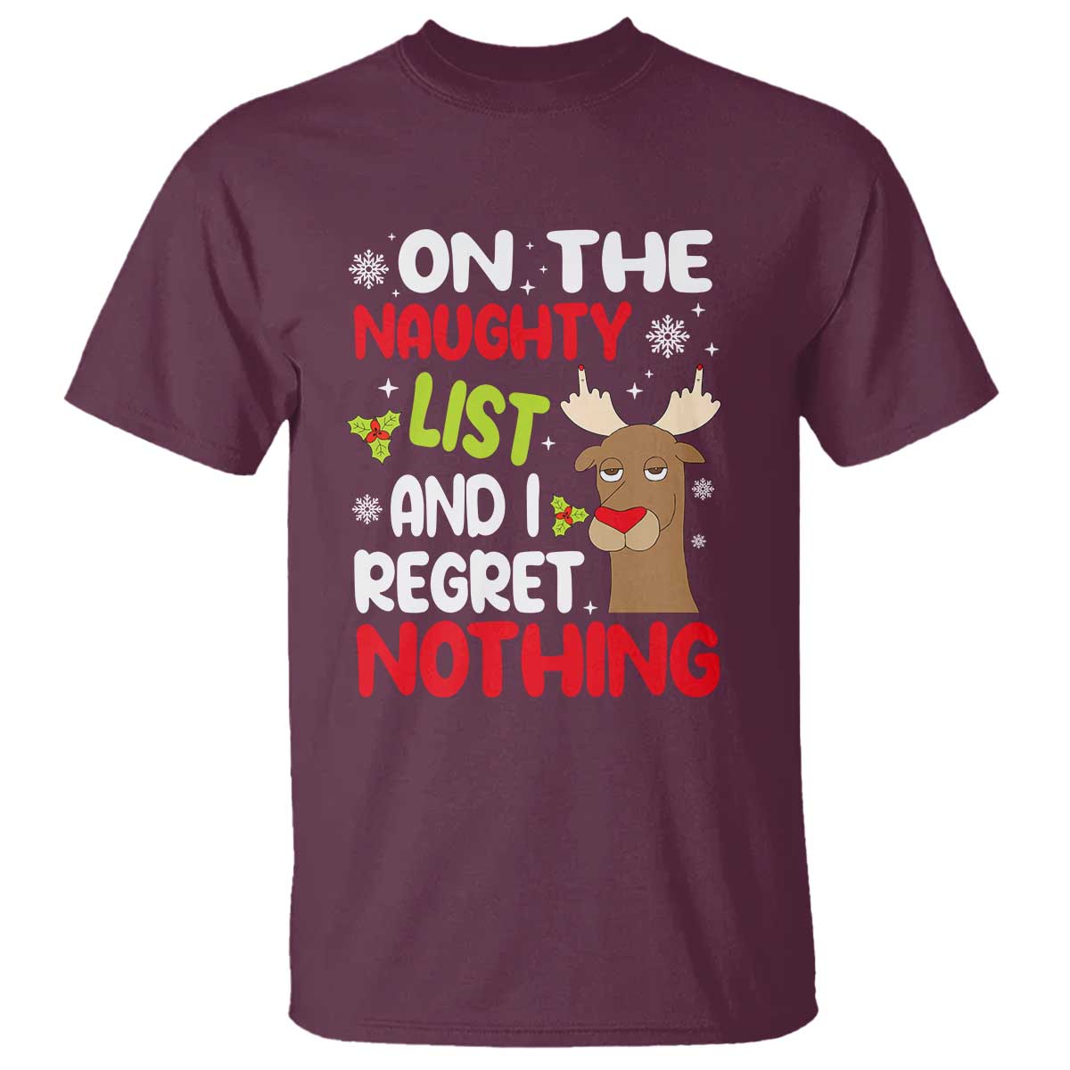 funny-christmas-t-shirt-on-the-list-of-naughty-and-i-regret-nothing-reindeer