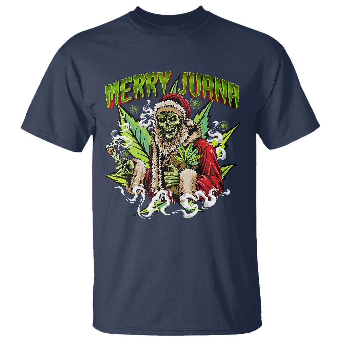 funny-weed-christmas-t-shirt-merry-juana-santa-skeleton-420