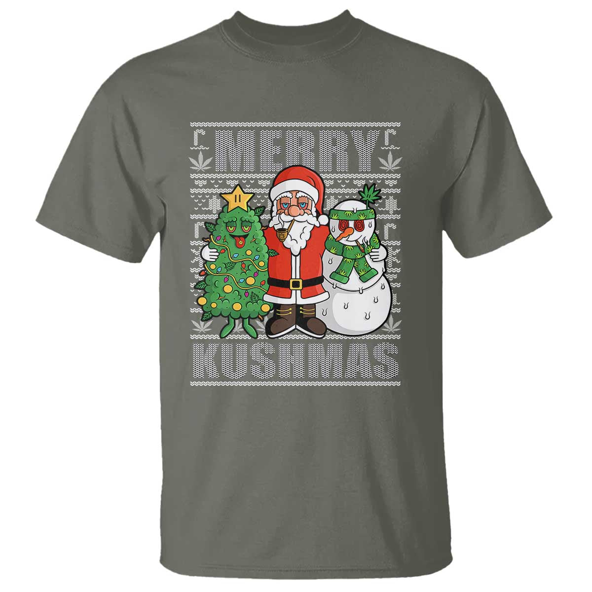 funny-weed-christmas-t-shirt-merry-kushmas-naughty-santa-snowman-cannabis-420