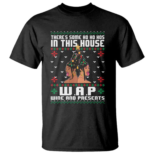 funny-christmas-t-shirt-there-is-some-ho-ho-hos-in-this-house-wap-wine-and-present