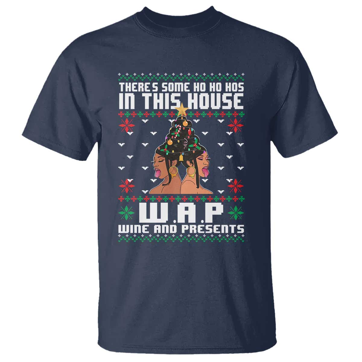 funny-christmas-t-shirt-there-is-some-ho-ho-hos-in-this-house-wap-wine-and-present
