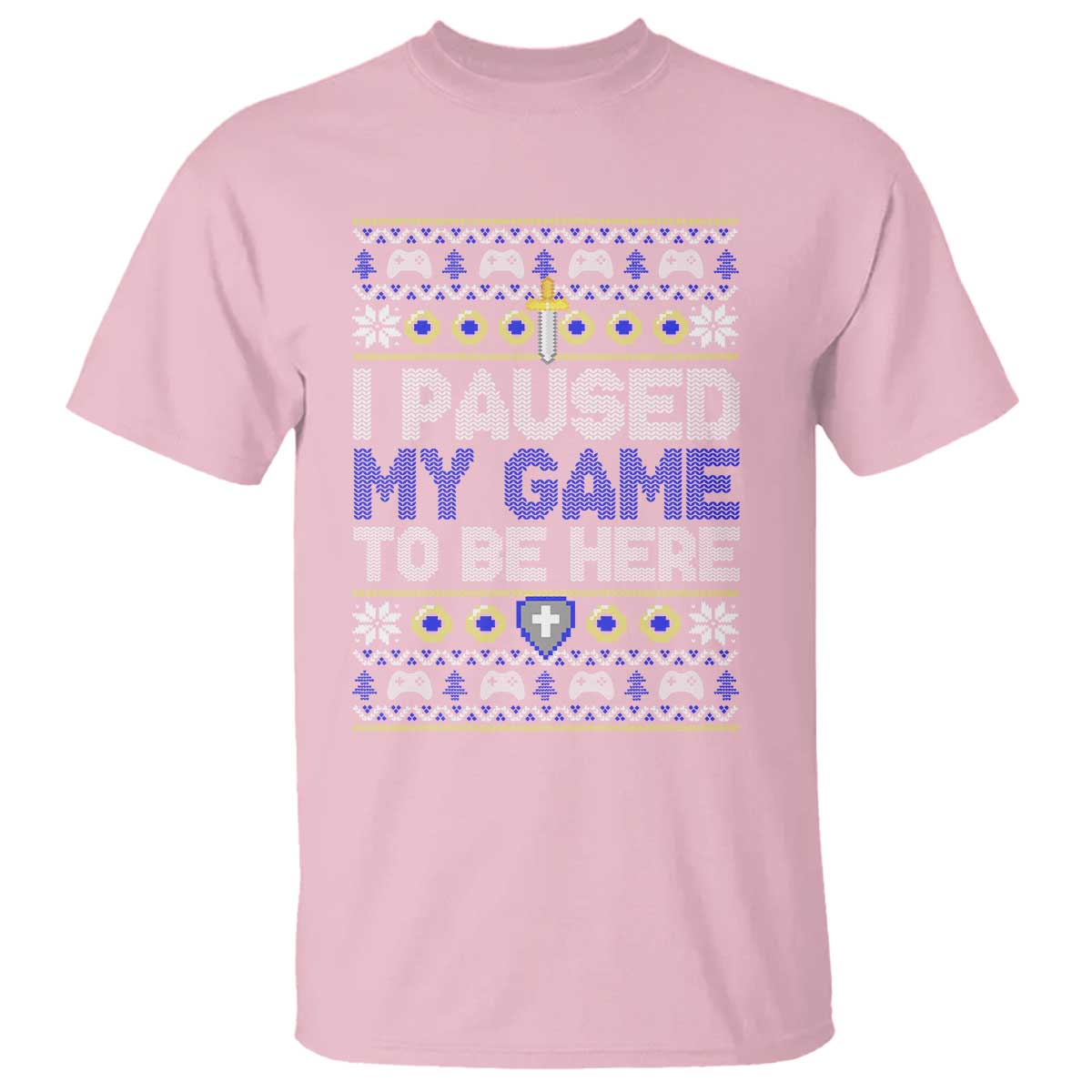 funny-christmas-gamer-t-shirt-i-paused-my-game-to-be-here