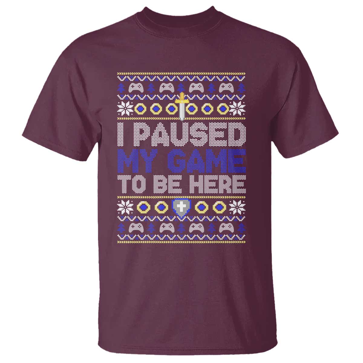 funny-christmas-gamer-t-shirt-i-paused-my-game-to-be-here