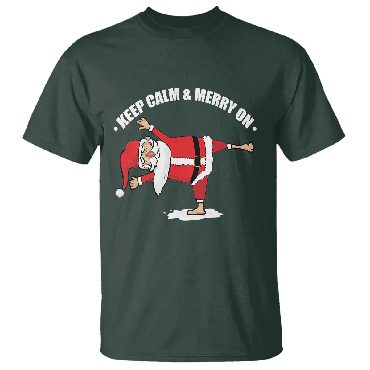 funny-christmas-yoga-t-shirt-keep-calm-and-merry-on