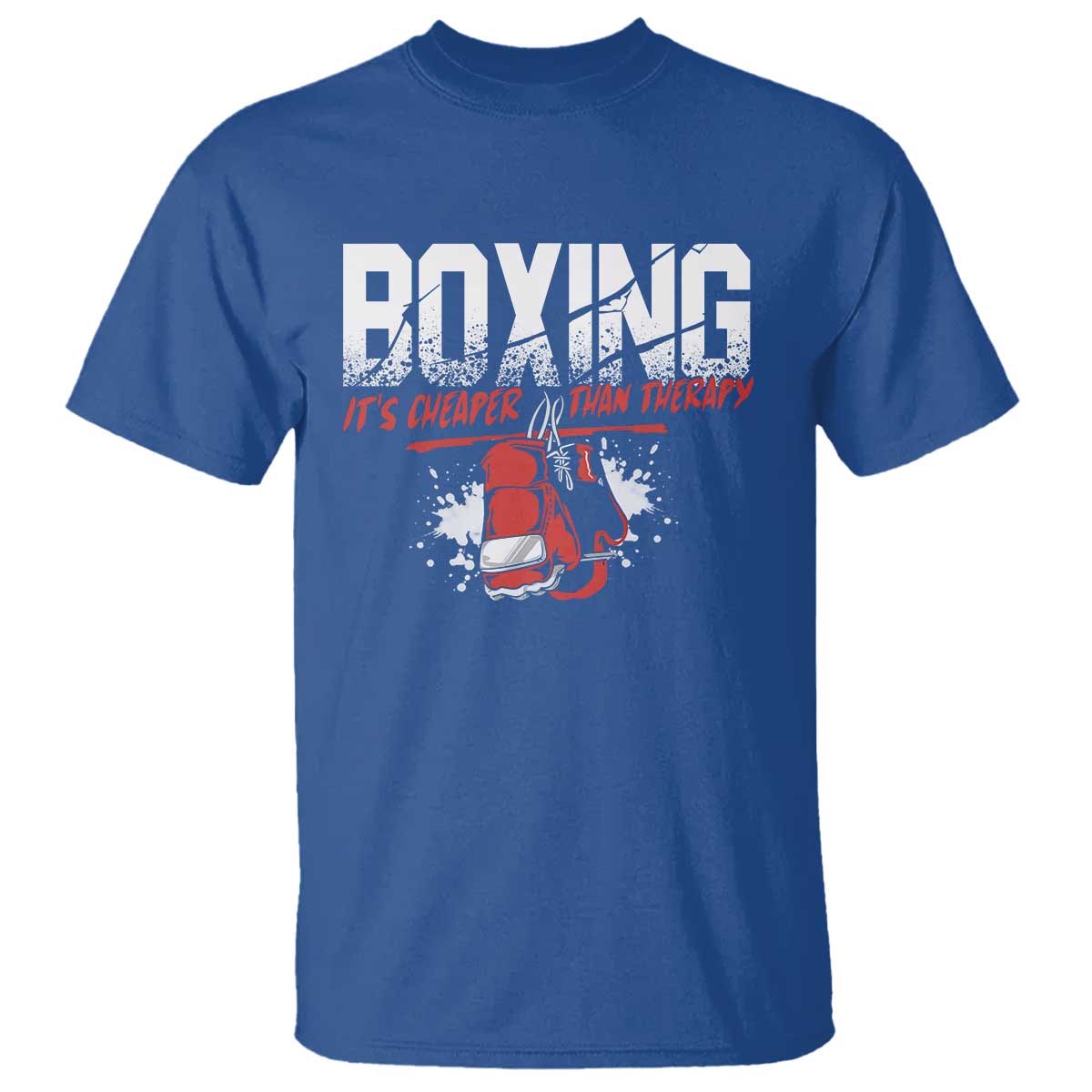 boxing-cheaper-than-therapy-t-shirt