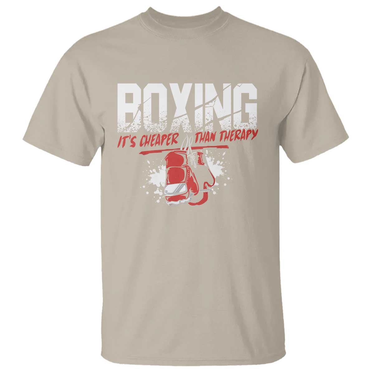 boxing-cheaper-than-therapy-t-shirt