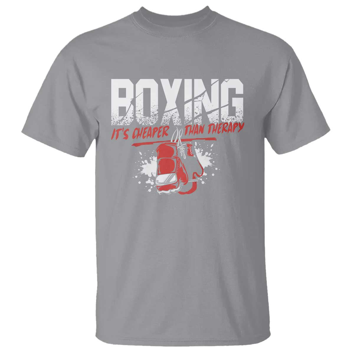 boxing-cheaper-than-therapy-t-shirt