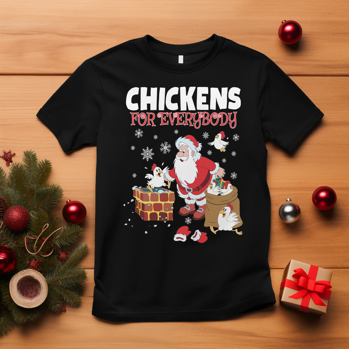 christmas-t-shirt-chickens-for-everybody-santa-present-chimney