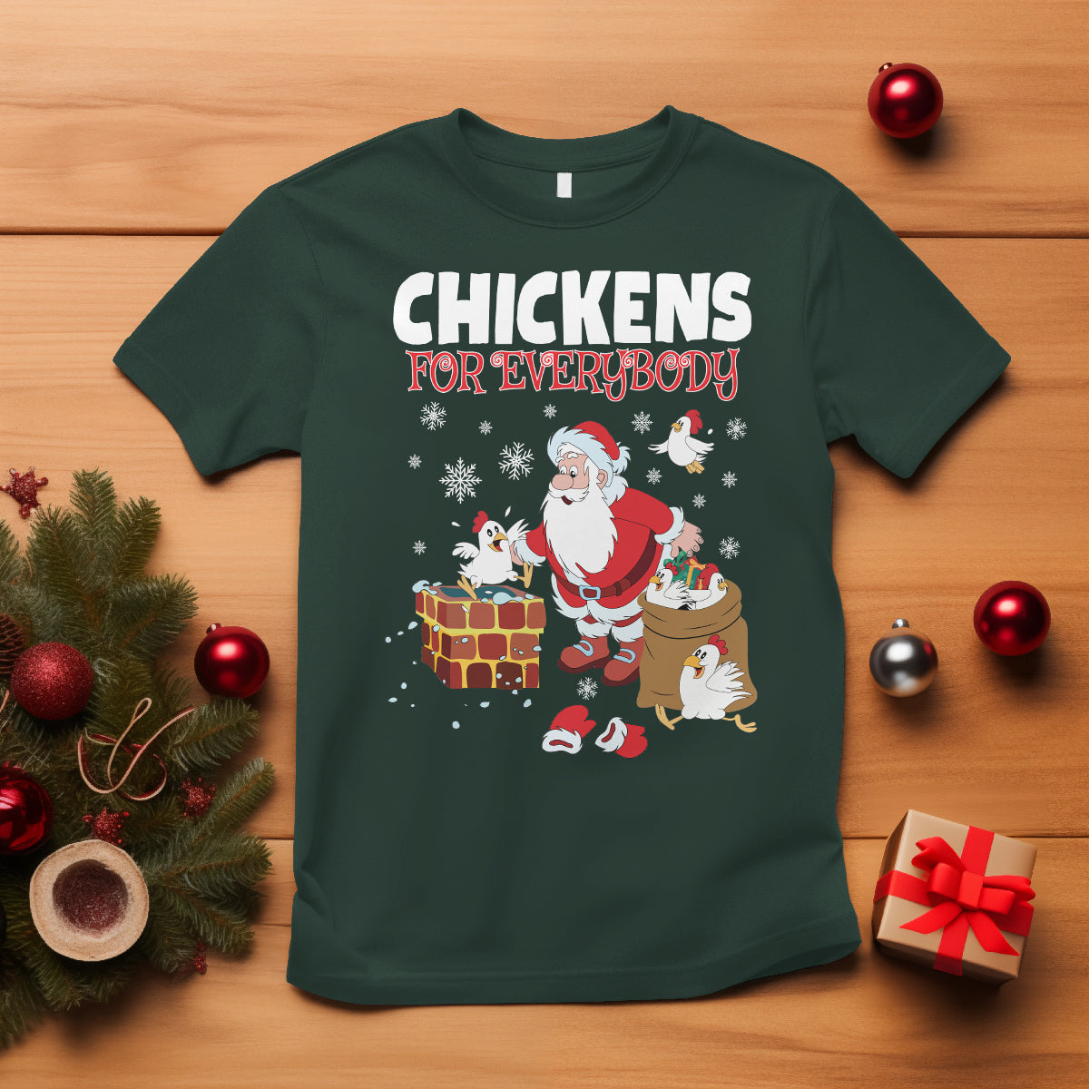 christmas-t-shirt-chickens-for-everybody-santa-present-chimney