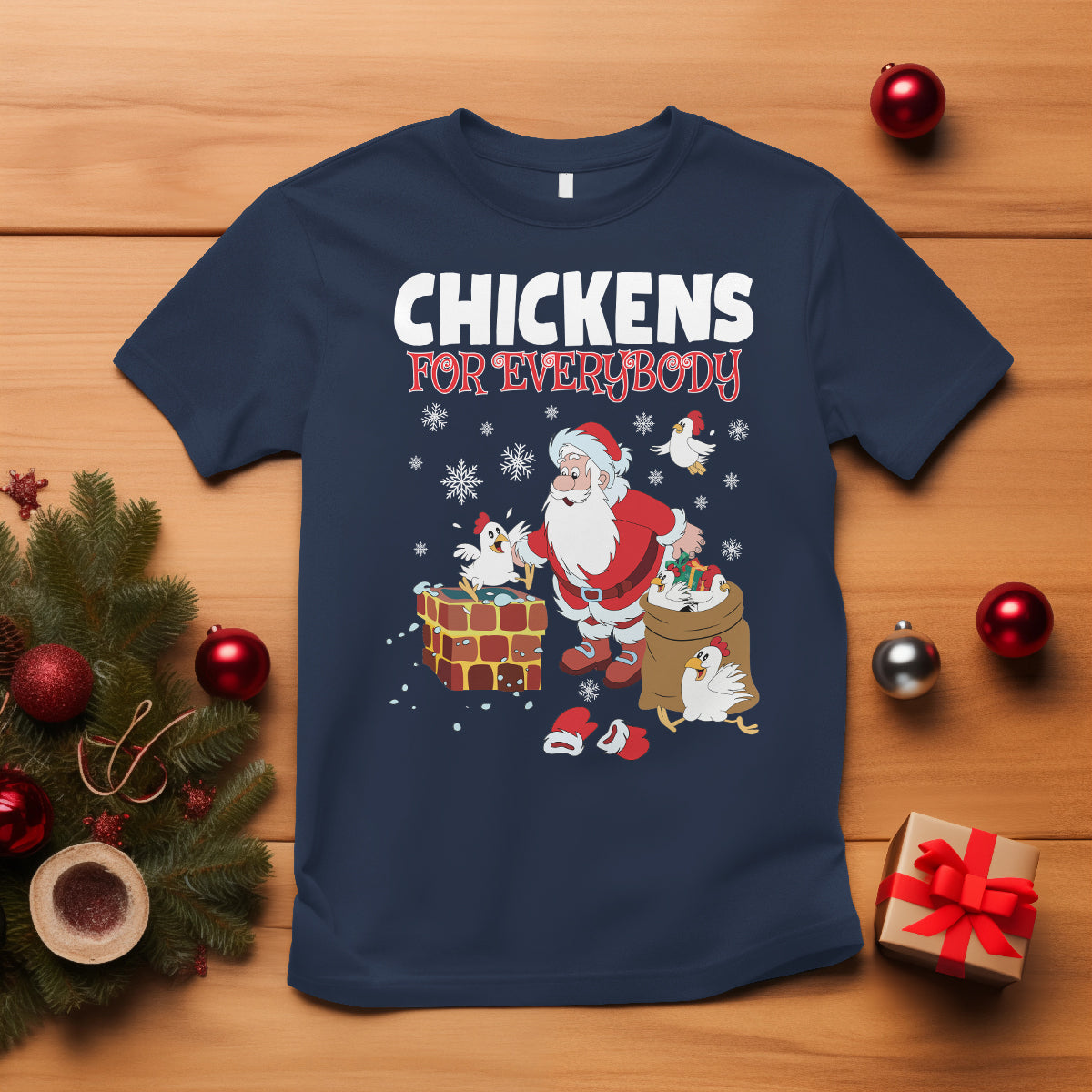 christmas-t-shirt-chickens-for-everybody-santa-present-chimney