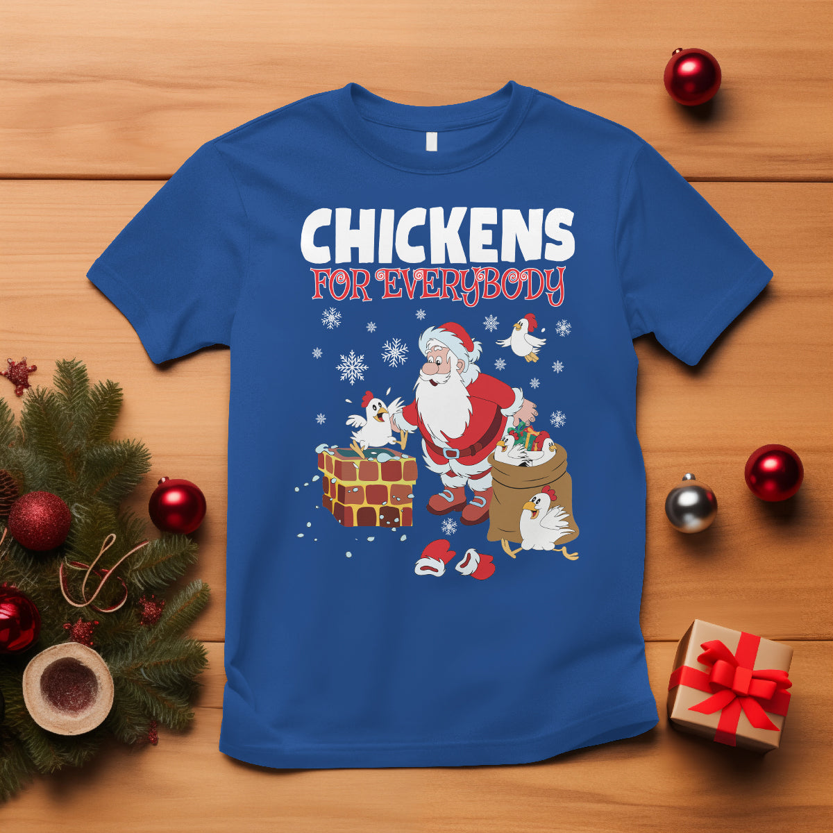 christmas-t-shirt-chickens-for-everybody-santa-present-chimney