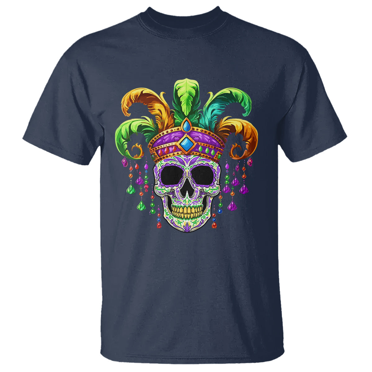 mardi-gras-beads-sugar-skull-fat-tuesday-new-orleans-t-shirt