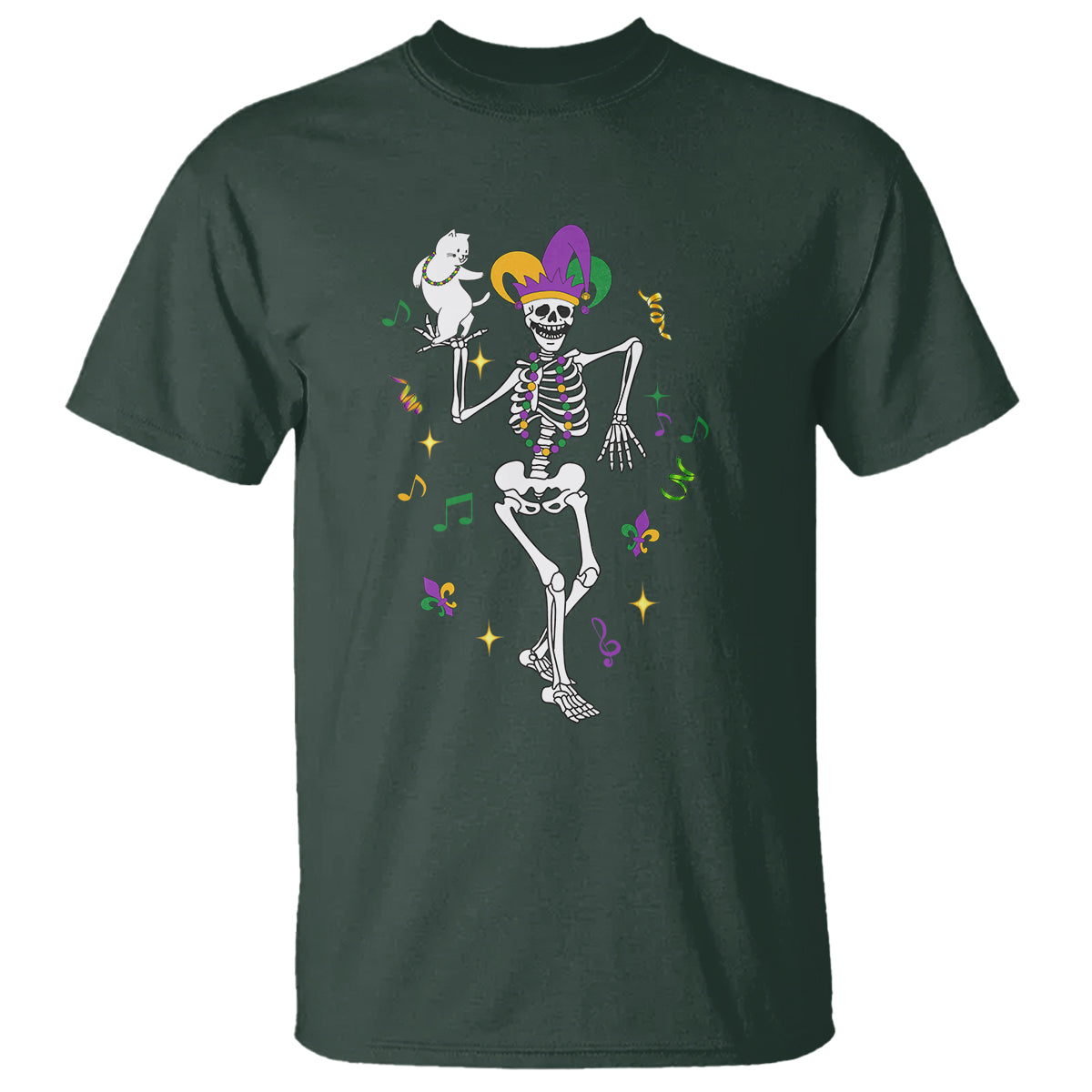 mardi-gras-funny-jester-skeleton-dancing-with-cat-t-shirt