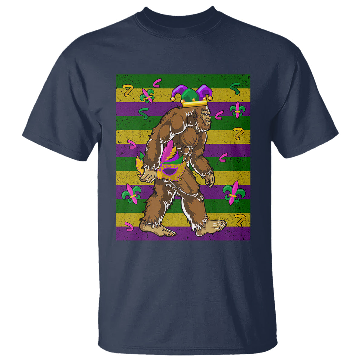 mardi-gras-bigfoot-sasquatch-funny-fat-tuesday-parade-t-shirt-1