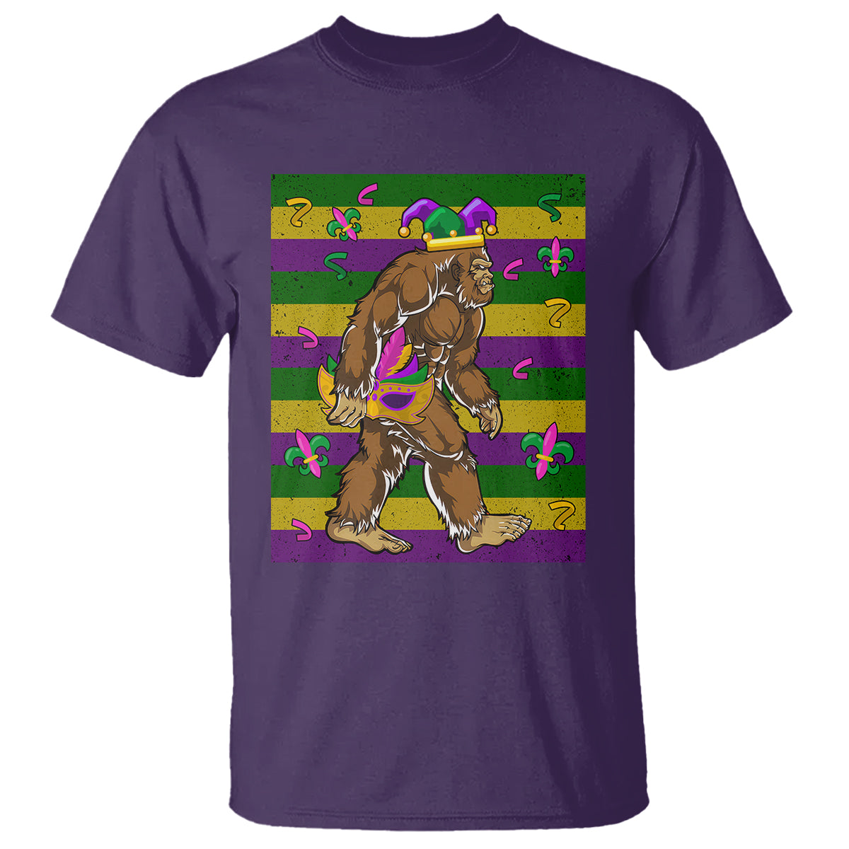 mardi-gras-bigfoot-sasquatch-funny-fat-tuesday-parade-t-shirt-1
