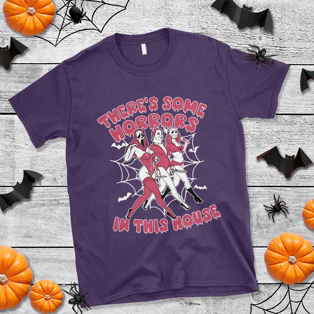 funny-pink-halloween-t-shirt-theres-some-horrors-in-this-house