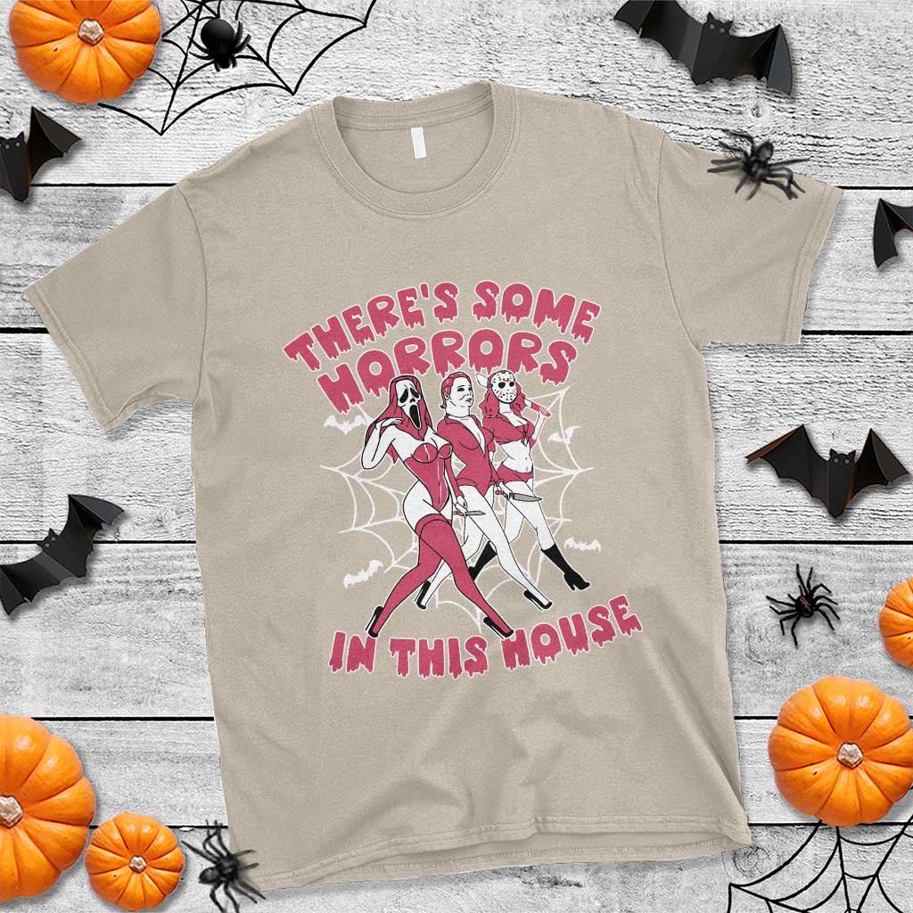 funny-pink-halloween-t-shirt-theres-some-horrors-in-this-house