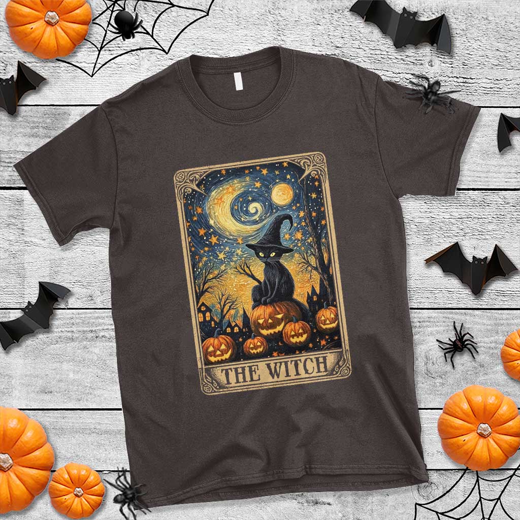 black-cat-witch-t-shirt-the-witch-tarot-card-starry-night-spooky-halloween